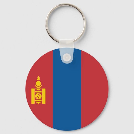 Mongolia Flag Sleutelhanger (Voorkant)