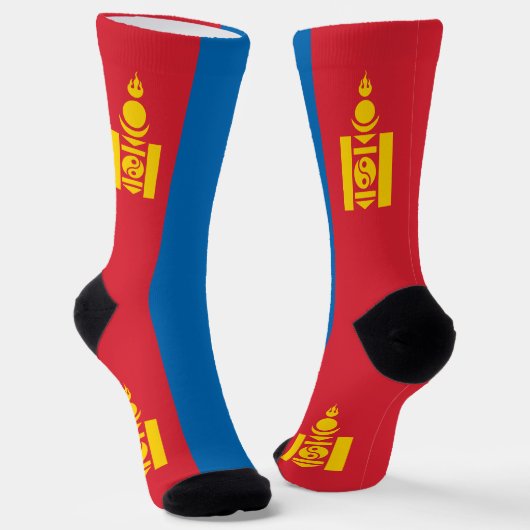 Mongolia Flag Sokken (Gebogen)
