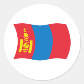 Mongolia Flag Sticker (Voorkant)