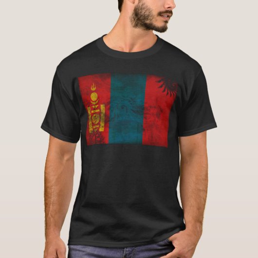 Mongolia Flag T-shirt (Voorkant)