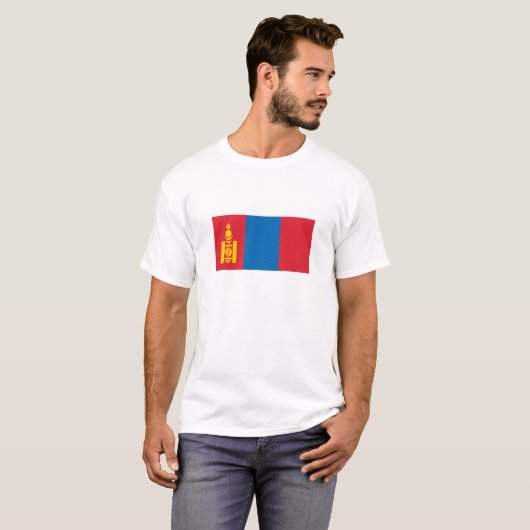 Mongolia Flag T-shirt (Voorkant volledig)