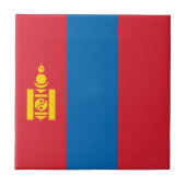 Mongolia Flag Tegeltje (Voorkant)