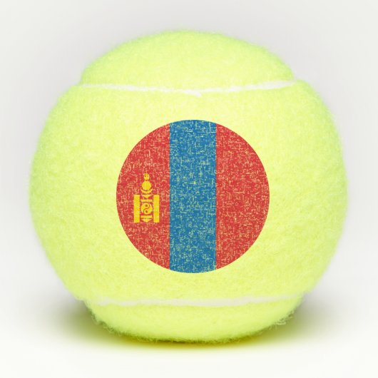 Mongolia Flag Tennisballen (Voorkant)