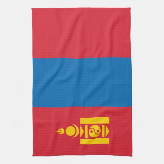 Mongolia Flag Theedoek (Verticaal)