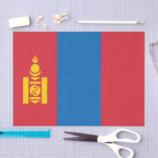 Mongolia Flag Tissuepapier (Craft)