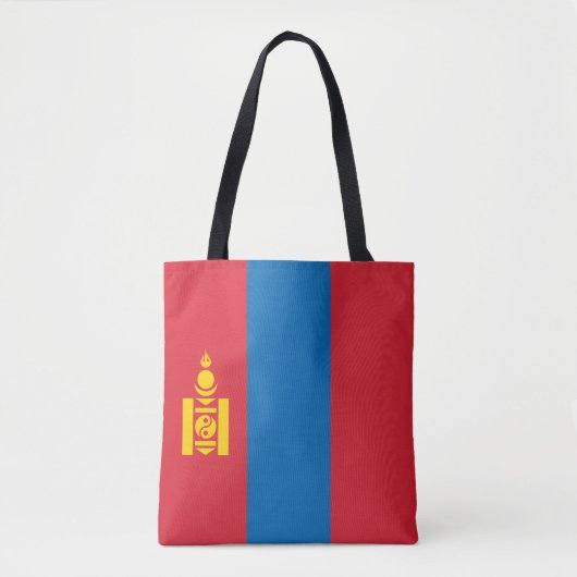 Mongolia Flag Tote Bag (Voorkant)