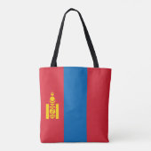 Mongolia Flag Tote Bag (Achterkant)