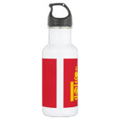 Mongolia Flag Waterfles (Achterkant)