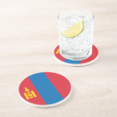 Mongolia Flag Zandsteen Onderzetter (Zijkant)