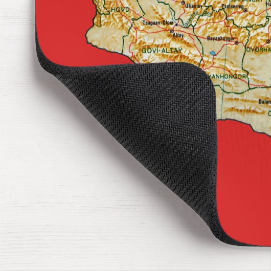 Mongolia Map Mousepad Muismat (Hoek)