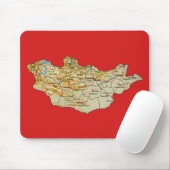 Mongolia Map Mousepad Muismat (Met muis)