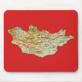 Mongolia Map Mousepad Muismat (Voorkant)