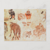 Mongoliaans nomadiaal kamp, 15e eeuw briefkaart (Voorkant)