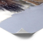 Mongoliaanse alfawolf in sneeuw poster (Hoek)