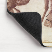 Mongoliaanse nomade die zijn paard naar water bren muismat (Hoek)