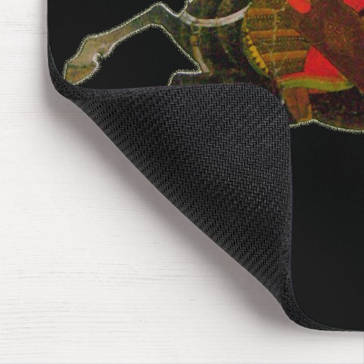 Mongoliaanse rijder in de strijd muismat (Hoek)