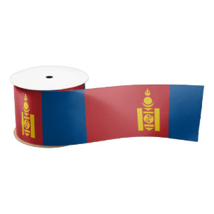 Mongoliaanse vlag en Mongolië reizen, vakantie/spo Satijnen Lint