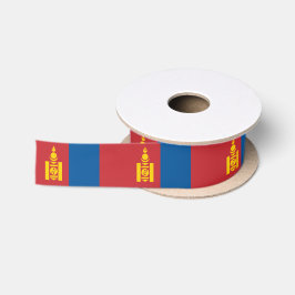 Mongoliaanse vlag en Mongolië reizen, vakantie/spo Satijnen Lint
