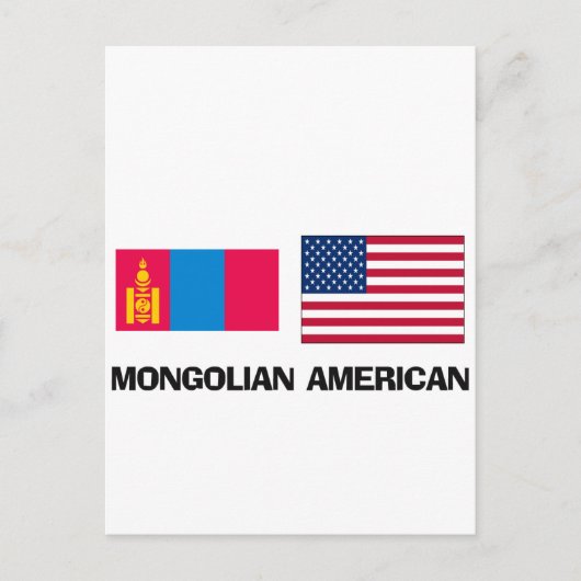Mongolian American Briefkaart (Voorkant)