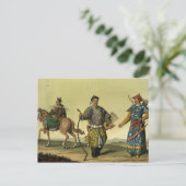 Mongolian Eight Flags soldaten uit Ching's milita Briefkaart (Staand voorkant)