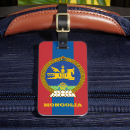 Mongolië Bagagelabels, Mongoolse vlag, reizen Bagagelabel
