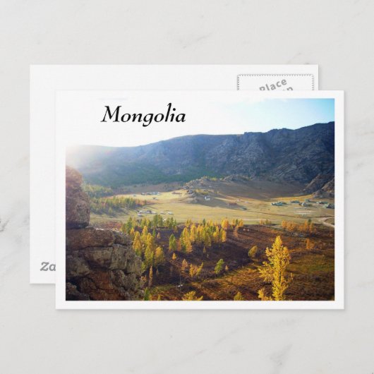 Mongolië Briefkaart (Voorkant / Achterkant)