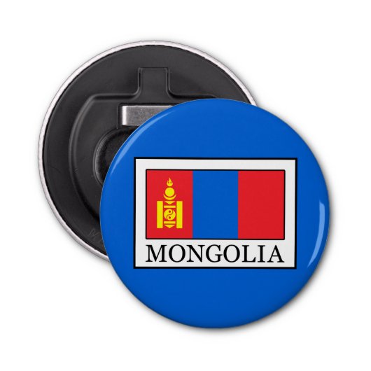 Mongolië Button Flesopener (Voorkant)