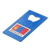Mongolië Creditkaart Flessenopener (Achterkant Gekanteld)