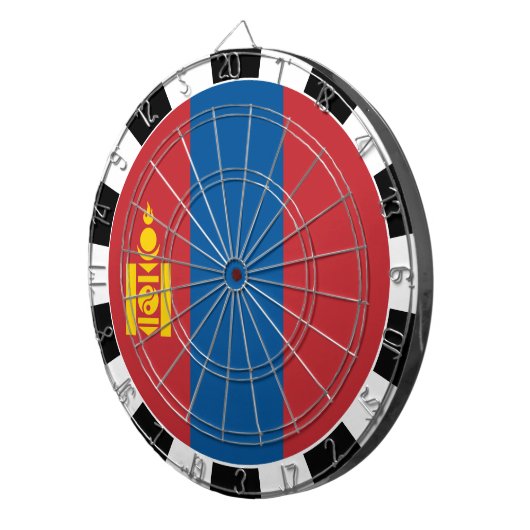 Mongolië Dartboard, spelbord, Mongoolse vlag Dartbord (Voorkant Rechts)