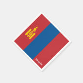 Mongolië en Mongoolse Vlag partij mode / sport Servet (Hoek)