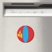 Mongolië Fisheye Vlag Magneet (Insitu (Vaatwasser))