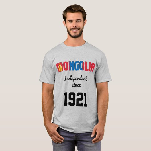 Mongolië Flag Independence Celebration T-shirt (Voorkant volledig)