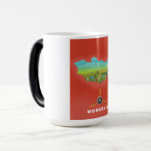 Mongolië geïllustreerd poster voor kaarttoerisme. magische mok (Voorkant links)