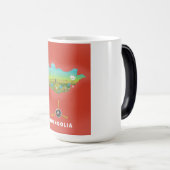 Mongolië geïllustreerd poster voor kaarttoerisme. magische mok (Voorkant rechts)