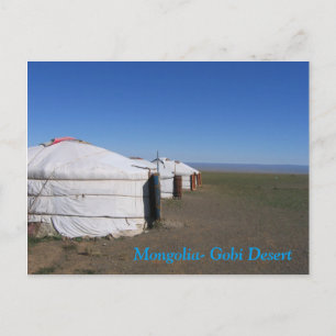 Mongolië - Gobi Desert Ger Camp Briefkaart