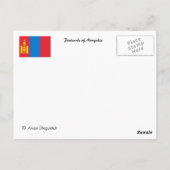 Mongolië-kaart Briefkaart (Achterkant)