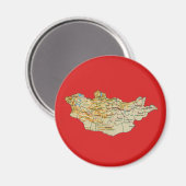 Mongolië Kaartmagneet Magneet (Voorkant / Achterkant)