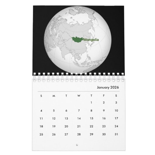 Mongolië Kalender (Jan 2026)