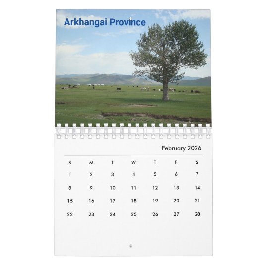 Mongolië Kalender (Feb 2026)