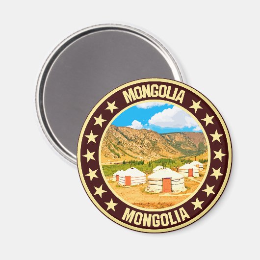 Mongolië Magneet (Voorkant / Achterkant)