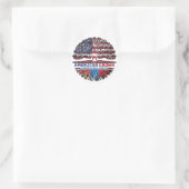 Mongolië Mongolian American USA Tree Roots Flag Ronde Sticker (Tas)