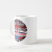 Mongolië Mongolian British Tree Roots Flag Koffiemok (Voorkant links)