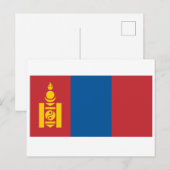 Mongolië (Mongools) Vlag Briefkaart (Voorkant / Achterkant)