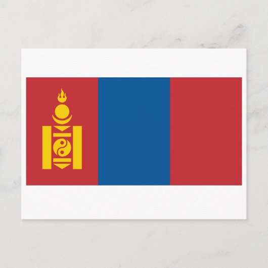 Mongolië (Mongools) Vlag Briefkaart (Voorkant)