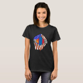 Mongolië Mongoolse Borst USA Mongoolse Vlag Mongol T-shirt (Voorkant volledig)