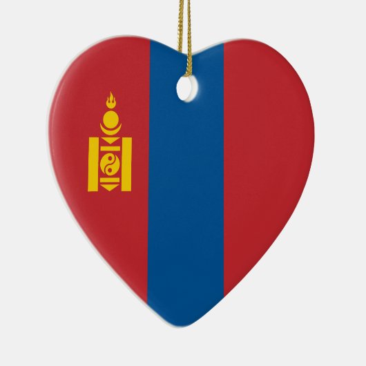 Mongolië - Mongoolse vlag Keramisch Ornament (Rechts)