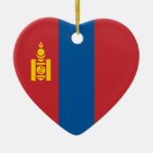 Mongolië - Mongoolse vlag Keramisch Ornament (Voorkant)
