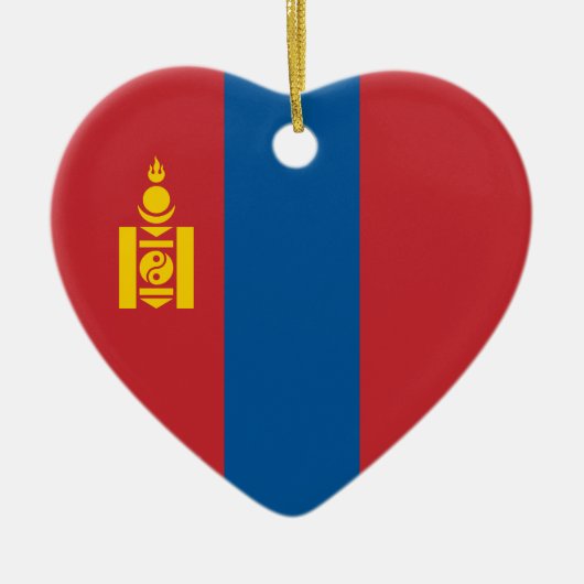 Mongolië - Mongoolse vlag Keramisch Ornament (Voorkant)