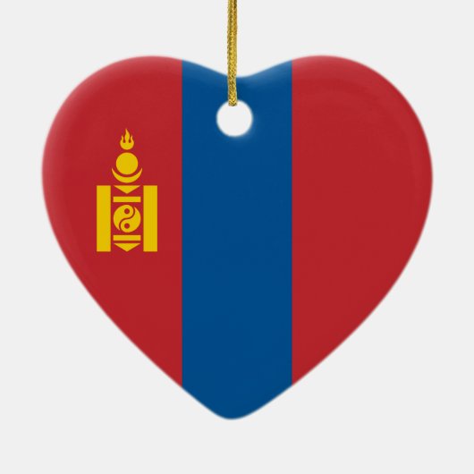 Mongolië - Mongoolse vlag Keramisch Ornament (Achterkant)