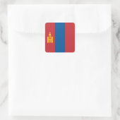 Mongolië - Mongoolse vlag Vierkante Sticker (Tas)